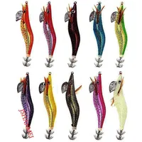 10pcs Luminous Squid Jigs Hard Fishing Lures 2 5# 3 0# 3 5# Squid Bait Jig Hooks3038