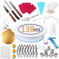 Baking Tools 138 Pcs Dessert Cake Decorating Tip Set Pastry Nozzles Converter Cream Bag Confectionery Cupcake Stainless Icing