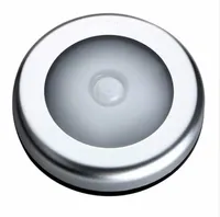 6LED PIR Body Motion Sensor ativado Luz da parede Night Light Induction Lamp Closet Cabinet Sensor LED Battery8807894