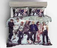 BTS DROP 3D -Bettwäscheset Queen Size Duvet Cover Set Deckungsabdeckung Bettwäsche Home Room Textiles7790806