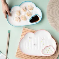 Platten Cloud Plate Creative Salver Keramik Besteck Special Dumpling Bowl Nordic Style Dish Ins Home-verwendetes Geschirr Cartoon 2022