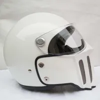 DOT FPR Full Face Catcycle Helmet con Maschera in fibra di vetro Marcia per Dirt Bike Cafe Racer Casco Custom Motocross Cycling Chopper Cruiser256r