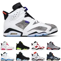 Basketball Shoes Mens Trainer Sports Sneakers Electric Green Dmp Carmine Black Cat Hare Tinker Flint 6S Men shoes
