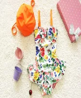 Kids Swimwear 2018 Summer NUEVO estilo chino OnePiece Children Springs Traje de baño Impresión de la moda Beach Swimsuit 18AG17414
