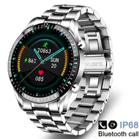Rastreador de actividad de presión arterial de frecuencia cardíaca Llame a Smart Watch 2022 Fitness de banda de acero de relojes inteligentes para hombres de lujo