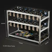 6 8 12 14 16 19 GPU Miner Minering Minecy Rack Aluminio Apretable Marco de plataforma al aire libre en stock269F