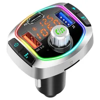 CAR Bluetooth 5 0 FM Transmisor Hands inal￡mbricos Receptor de audio Auto MP3 Player 2 1A Accesorios de autos de cargador r￡pida de doble USB