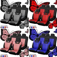 9pcs Set Car Universal Seat Cover Set Butterfly Muster Auto Sitzschutz New218l