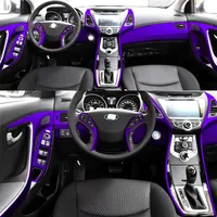 Pour Hyundai Elantra MD 2012-2016 Autocollants de voiture auto-adhésifs 3D 5D FIBRE DE CARBON VINYLE Autocollants et décalcomanies Accessoires de style voiture 309Q