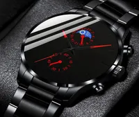 Monde-bracelets Mode Herren Uhren luxus mnner Business Casual Quarz Armbanduhr Klassische Mann Schwarz Edelstahl Analog Uhr Montre H4582893