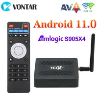 トップボックスTox3 Android Smart TV 11 TV AMLOGIC S905X4 4GB 32GB 24G5GデュアルWiFi LAN 1000M BT41 4K 2G 16G 230131