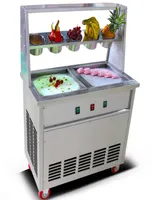 CE Full Acero inoxidable One Pan Flat Freed Ice Cream Maker Free Fry Ice Cream Roll Machine Yoghourt6565801
