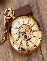 손목 시계 고급 구리은 자동 기계식 FOB 체인 시계 남자 로마 번호 시계 고품질 포켓 시계 10123264398