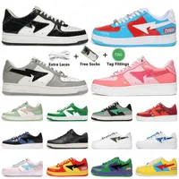 a bathing bapestas baped mens casual shoes Black White ABC Camo Pink Pastel Orange hombres mujeres bapesta trainers sneakers