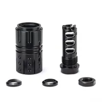 Solvent Trap Fittings Steel Muzzle Brake 1 2x28 RH 5 8X24 13 16x16 Outer Sleeve with Washer and Nut