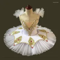 Sahne Giyim Çocuklar Beyaz Bale Dans Elbisesi Kız Tutu Kıyafetler Çocuk Swan Lake Karnaval Dans Kostümleri