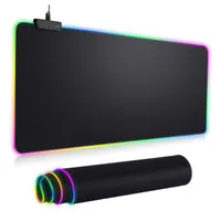 Großer RGB-Gaming-Maus-Pad mit 14 Beleuchtungsmodi 2 Helligkeit Anti-Schlupf-Gummi-Basis wasserdichte Computertastatur-Mousepads