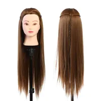 Salon Hair Makeup Practice Model Eyelash Extensions Mannequin Head Hairdresser Training Head Doll 60cm Wig Head Without Holder SH190727268E