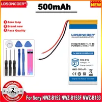 MP3 MP4 Losoncoer 500mAh Batterij voor Sony NWZ-B152 NWZ-B153F NWZ-B133 MWZ-B162F MWZ-B172F MWZ-B173F NWZ-B183 NWZ-142F Player Battery