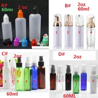 60 ml Empty Transparent Plastic Spray bottle Fine Mist Perfume bottles Water for carrying out air freshener Needle Childproof Caps 2oz 60ml Foamer Lotion Pump