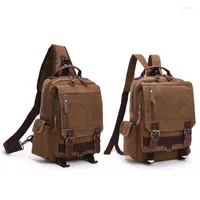 Sırt çantası tilorraine moda tuval açık seyahat messenger göğüs çantası tek omuz unisex okul çantaları
