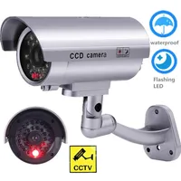 ALKtech 1pc CCTV camera Dummy security fake camera indoor outdoor knipperend one led video surveillance dummy cam294C