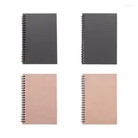 180x120mm Kraft Black Cover Notebook School Schülern Coil Sprial Shorthand Book