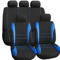 تغطي مقعد سيارة Gnupme مجموعة كاملة من مقعد مقعد السيارات أغطية مقعد السيارة Universal Accessories Car-Styling Black3413