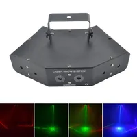AUCD 6 lente DMX 512 Projector RGB Rede de feixe de ilumina￧￣o a laser 12 Big Patterns proje￧￣o combo disco KTV Home Party DJ S1986028