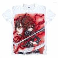 Camisetas masculinas anime vampiro caballero camisa kurosu kuran yuki kaname top tee kiryu cero japón manga cosplay harajuku camiseta