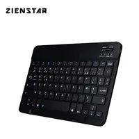 Zienstar 10inch Azerty French Aluminium Mini Keyboard sans fil Bluetooth pour Apple iOS Android Tablet Windows PC Lithium Battery 21280G224M
