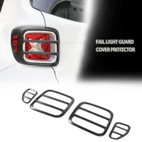 Black Metal Tail Light Cover Rear Lamp Protector Decoration 4pcs For Jeep Renegade Exterior Accessories2006