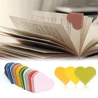 Kreative pu Leather Liebesbuch -Seite Clip Mini Business Student Bibliothek Tragbares Geschenk Herz -Lesezeichen