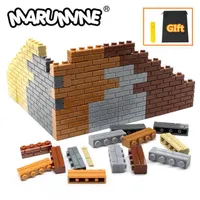 Marumine City Part 1x4 Dots 벽돌 15533 주택 벽 빌딩 블록 호환 학습 클래식 DIY MOC 교육 장난감 세트 Q0624168Q