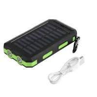 Principais 30000mAh Banco de energia solar Bateria externa Carga r￡pida dupla USB PowerBank port￡til Charger para iPhone8 x272i