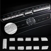 Car Center Console Control Knapp Knob Cover Trim Strips Sticker Accessories for Mercedes Benz C E Class GLC W205 W213 X253 CAR-STYLING236U