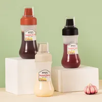 Salatwerkzeuge drücken Gewürzflaschen nachfüllbar fünf Loch Ketchup Senf Sauces Flaschen Flaschen