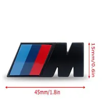 Premium m-sport per bmw auto cromo emblema badge logo stivale stivale baule posteriore 45mm238s