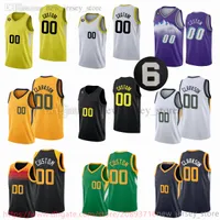 Custom 2022-23 New Printed Basketball Jersey 16 Simone Fontecchio 20 Udoka Azubuike 11 Mike Conley 24 Walker Kessler 22 Rudy 2 Collin Gay