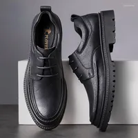 Elbise ayakkabıları zapatos de cuero genuino para hombre mokasinler formaller resmi olarak günah kordonları marca lujo italyanos y negros 2022
