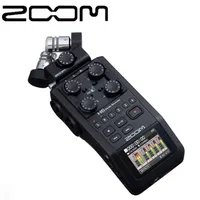 Cassette Decks Zoom H6 BLK Portable Digital Recorder Six-track simultaneous recording with XLR TRS connectors for Interview and Live broadcast