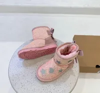 Designer Australia Aus Snow Boot Kids Winter Winter Warm Shoes Boys Girls Mini Baile Bling Button Butties Baby Baby Boots Slip-On Shoe Gtr