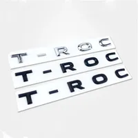 New Font Font Letters Emblem for T-ROC Car Tyling Reficting Middle Trunk Logo Logo Sticker Chrome Matte Black Glossy Black244c