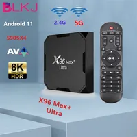 Set Top Box TV X96MAX Plus Ultra Android 11 4 Go 32G 64 Go Smart Amlogic S905X4 8K double WiFi AV1 BT 5G Media Player 230131