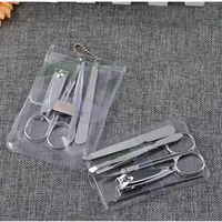 5st Pedicure Scissor Tweezer Knife Ear Pick Utility Nail Clipper Kit Nail Art Equipment Portable Manicure Steel Care Tools2893