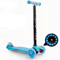 Scooter Flash Wheel Children 3-12Y Outdoor Sports Toys Tricycle Wheels Kids Bike Push Glider Scooters Adjustable Height Birthday gift243k