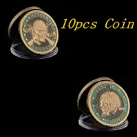 10pcs 1775 Heads We Win Tails You Lose Skull Gold Plated Commemorative Challenge Coin3725830