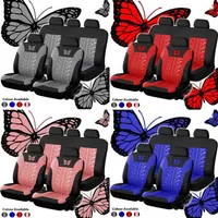9pcs Set Car Universal Seat Cover Set Butterfly Muster Auto Sitzschutz New247o