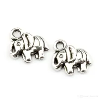 300 PCS Tibetan Silver Elephant Aley Charms Pandents para joyas que hacen hallazgos del collar de la pulsera 16 mmx13 5mmx3mm3193