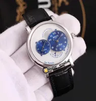 42 mm bovet 19thirty dimier montres RNTS0008 Automatic mens watch blanc cadran bleu subdial acier bo￮tier